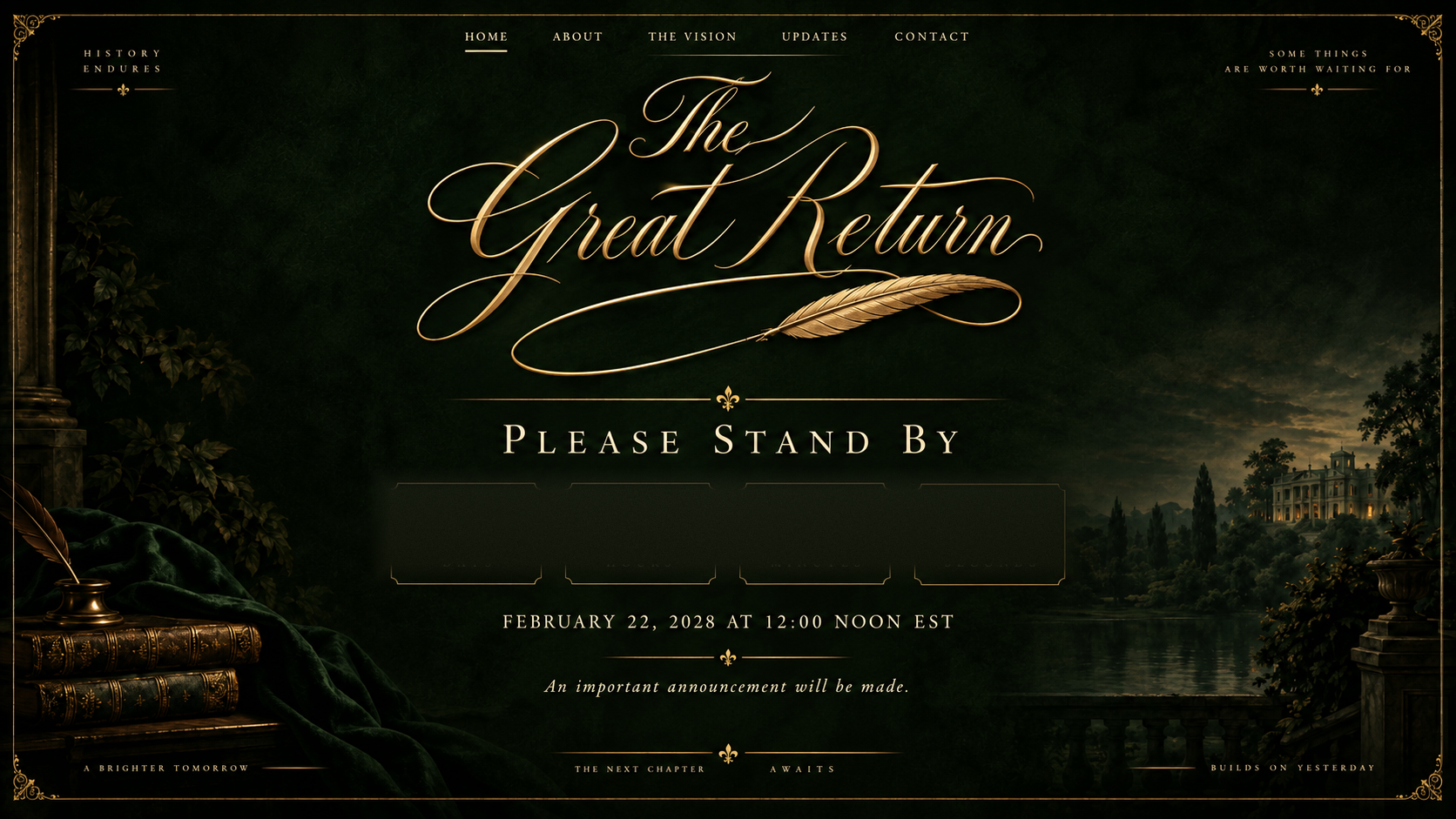 The Great Return — Please Stand By